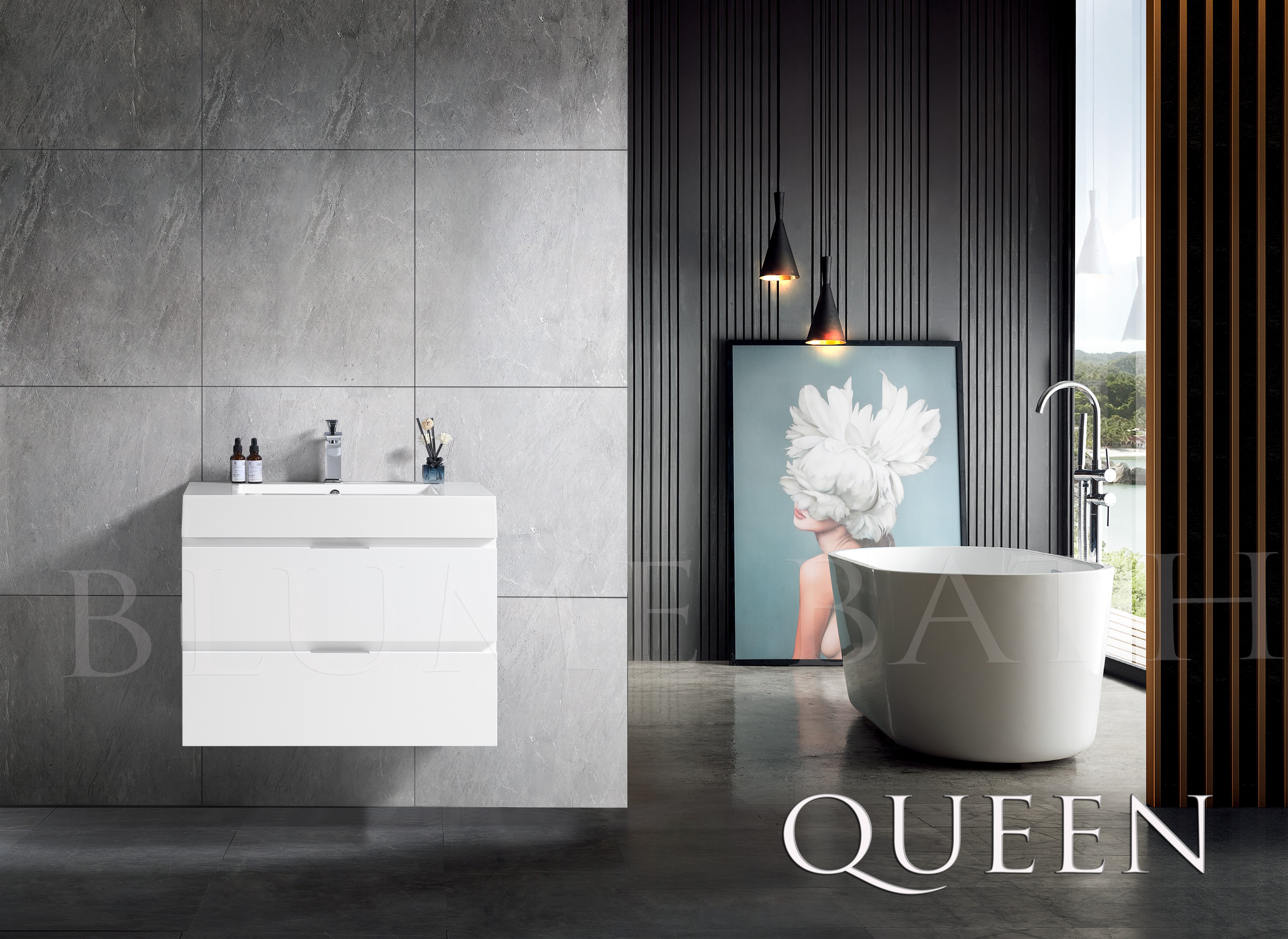 Vanity Queen Available 24″,30″,36″,48″, 60″, 72″